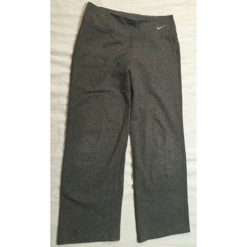 NIKE DRI FIT WOMENS ATHLETIC PULL ON YOGA CAPRIS PANTS SIZE M
